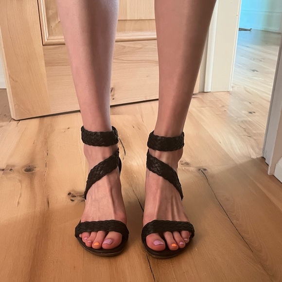 Browns - Black Leather Sandals - Picture 3 of 9